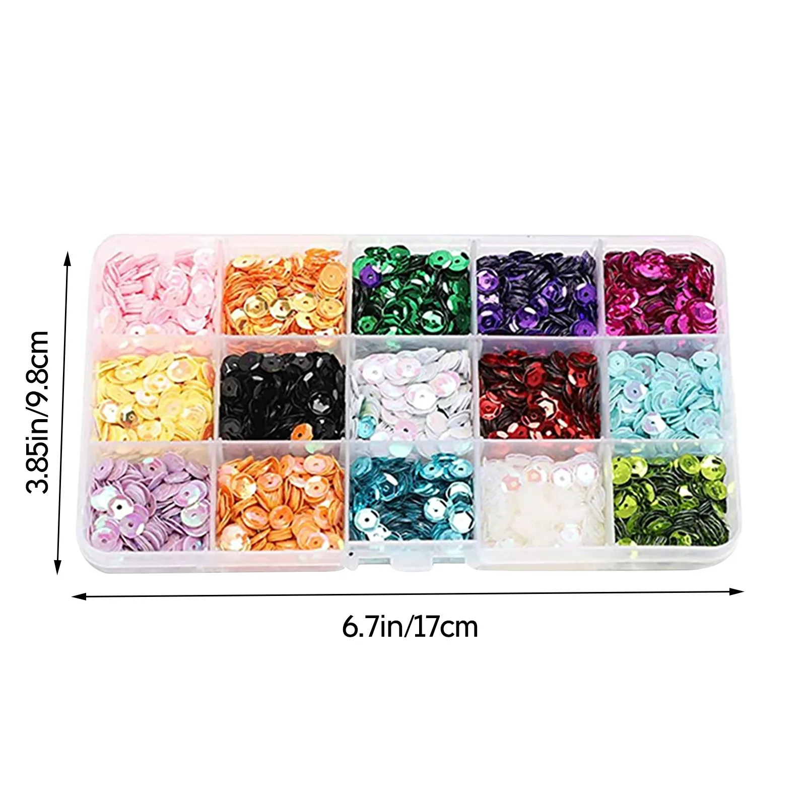 

15 Colors Loose Craft Sequins Large Bowl Sequins for DIY Crafts Making Wedding 3D glitter nail art decoration beauty