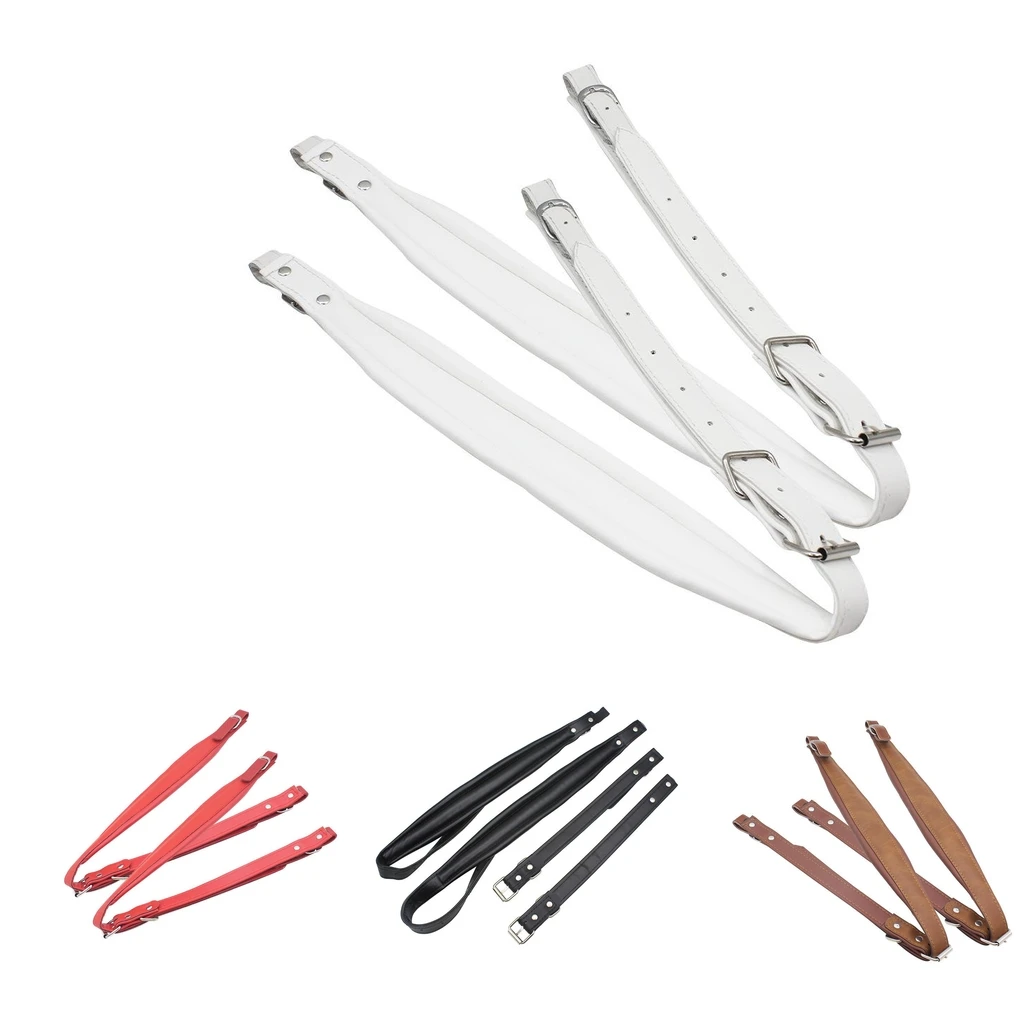 Soft Cmfortable Leather Accordion Straps Adjustable Shoulder Arm Belts Set Accessory for 16-120 Bass Accordion Instruments