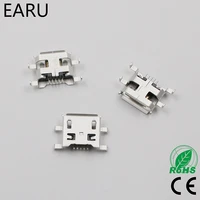 10pcs micro usb 5pin b type 0 8mm female connector for mobile phone mini usb jack connector 5pin charging socket four feet plug