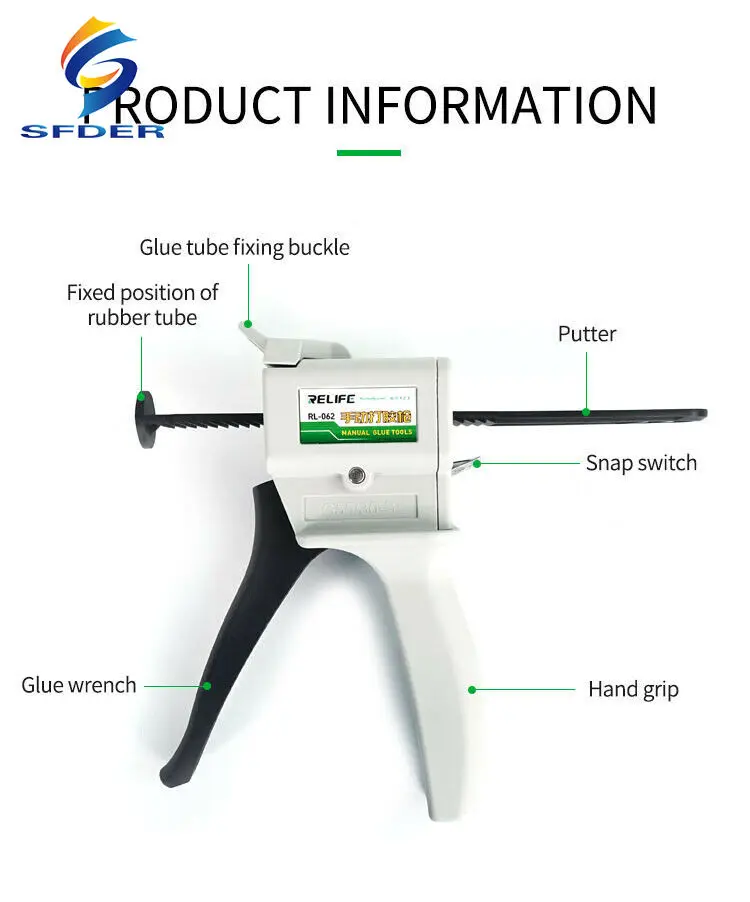Клей пистолет RL 062 Применение для среднего кадра кронштейн чехол на заднюю панель