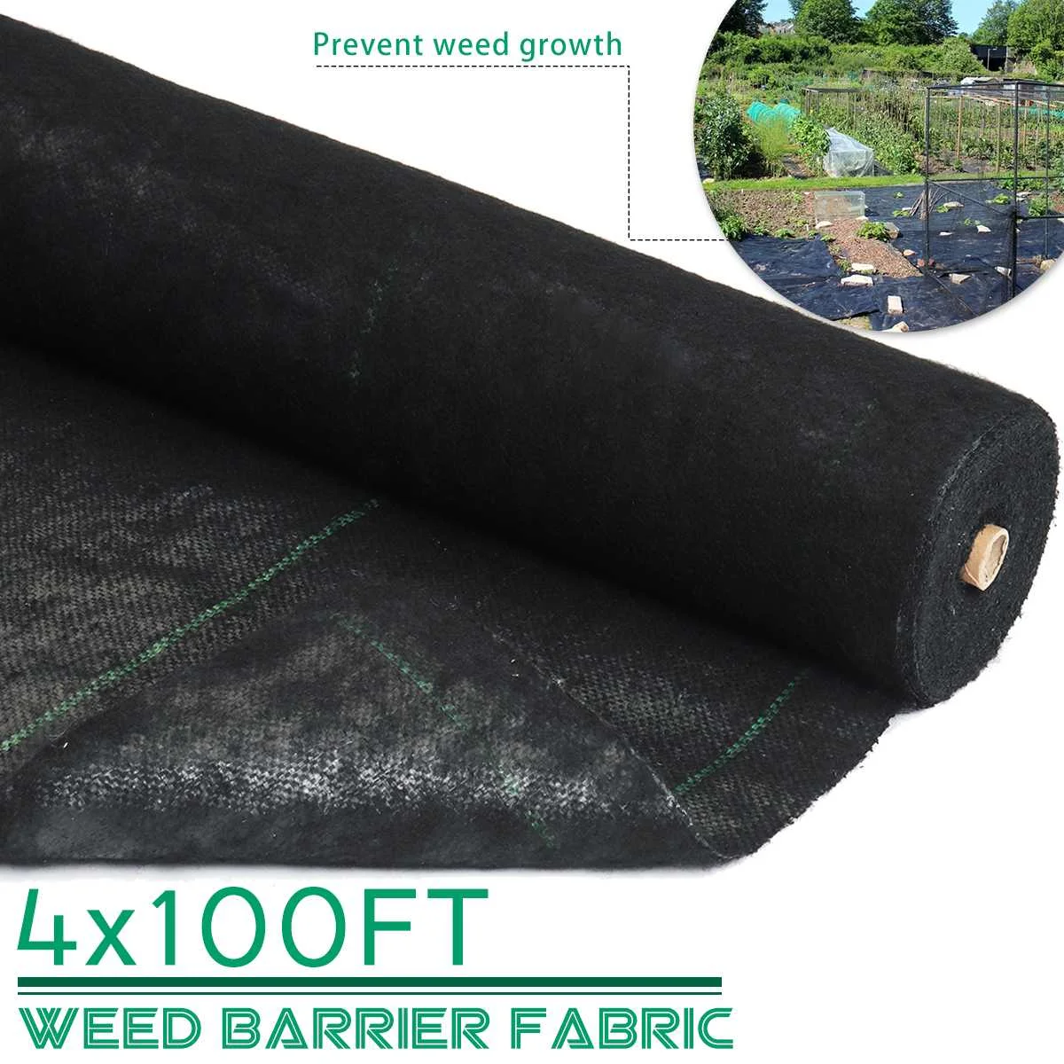 

5oz 1.15x30.5m Weed Barrier Fabric Agriculture Greenhouse Garden Weed Control Orchard Landscape Plant Weeding Ground Cloth Cover