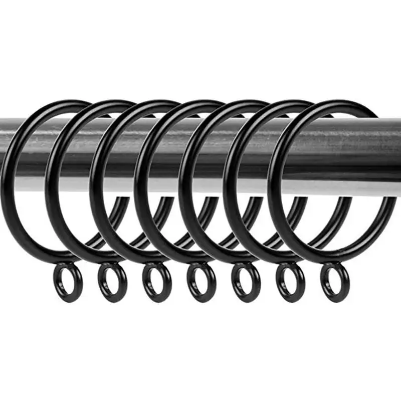 

24pcs Curtain Rings Accessories Curtain Fastener Curtain Clip Hook Curtain Hanging Hook for Home (Black 38MM)