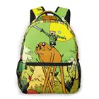 Рюкзак Adventure Time для девочек и мальчиков, дорожные рюкзаки для подростков, школьная сумка