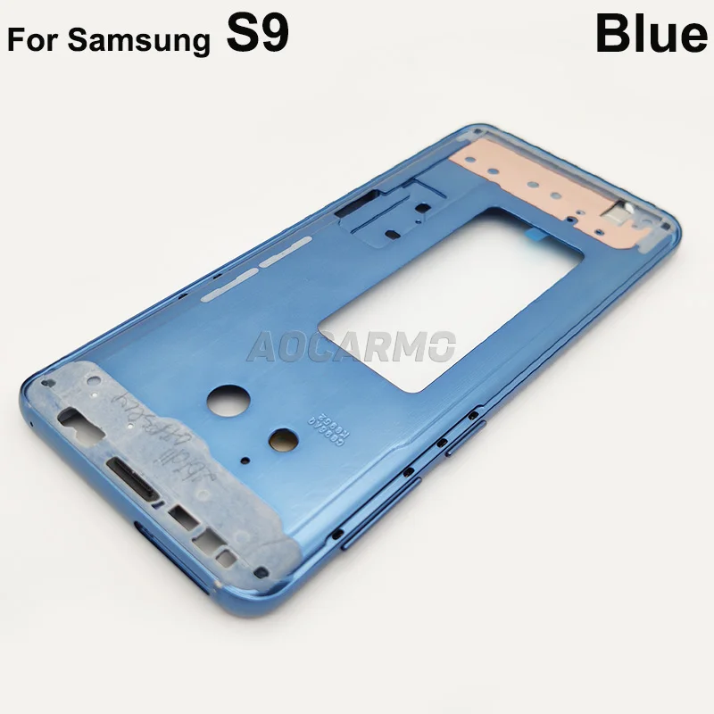 Case da Habitação com Botões Peça de Substituição para Samsung Aocarmo Quadro Médio Moldura Frontal Galaxy s9 Sm-g9600 9 Estojos de celular