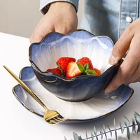 creative plate set bowl combination ceramic household fruit flower special heart nice looking