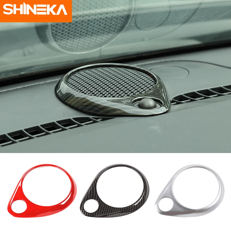 

SHINEKA Interior Mouldings For Jeep Grand Cherokee 2011+ ABS Car Center Console Speaker Ring Sticker For Jeep Grand Cherokee