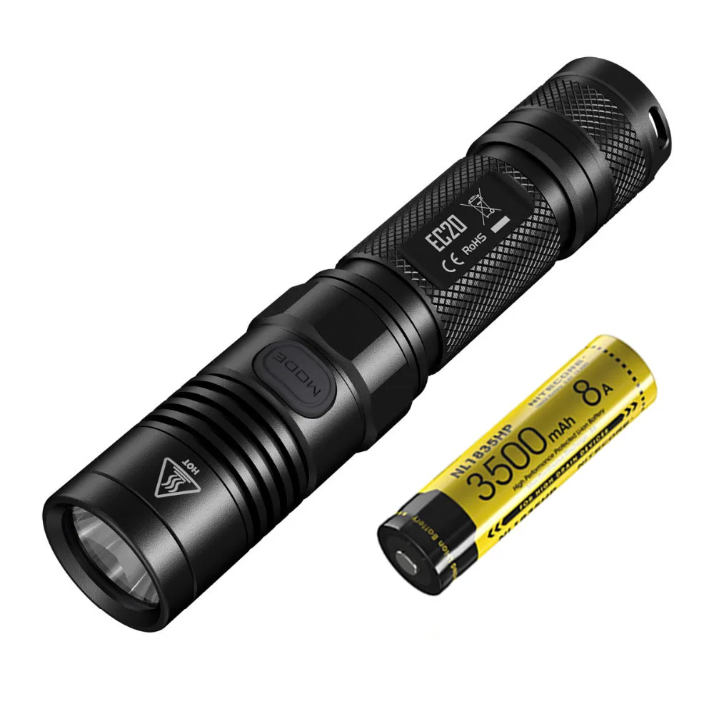 EC20 NL1835HP NITECORE EC20 ручной фонарь CREE XM-L2 T6 max 960 люмен луч бросок 222 метра уличный фонарик для поиска reacue EDC свет - Испускаемый цвет: EC20 NL1835HP