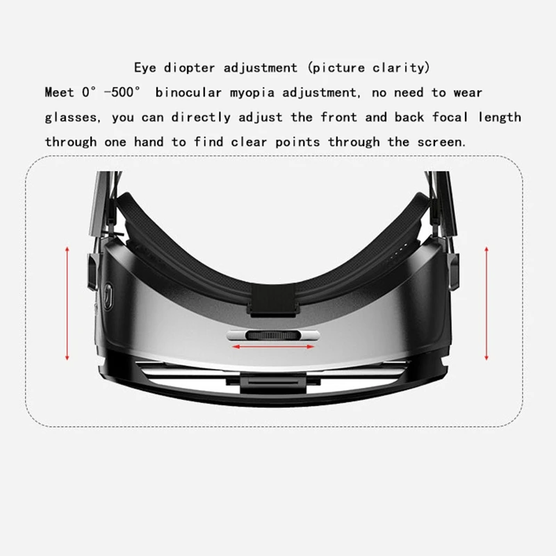 Фото K9 VR Virtual Reality Glasses 3D Headset Stereo Helmet Box With Eye Diopter Adjustment for IPhone Android Smartphones 4.7-6.2 In K9 VR Virtual Reality Glasses 3D Headset Stereo Helmet Box With Eye Diopter Adjustment for IPhone Android Smartphones 4.7-6.2 In
