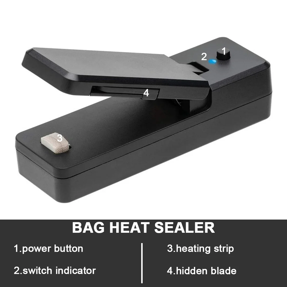 

Перезаряжаемая USB-машинка для запечатывания VOGVIGO, портативная Бытовая Зажимная машинка для запечатывания закусок, мини-машина для запечаты...