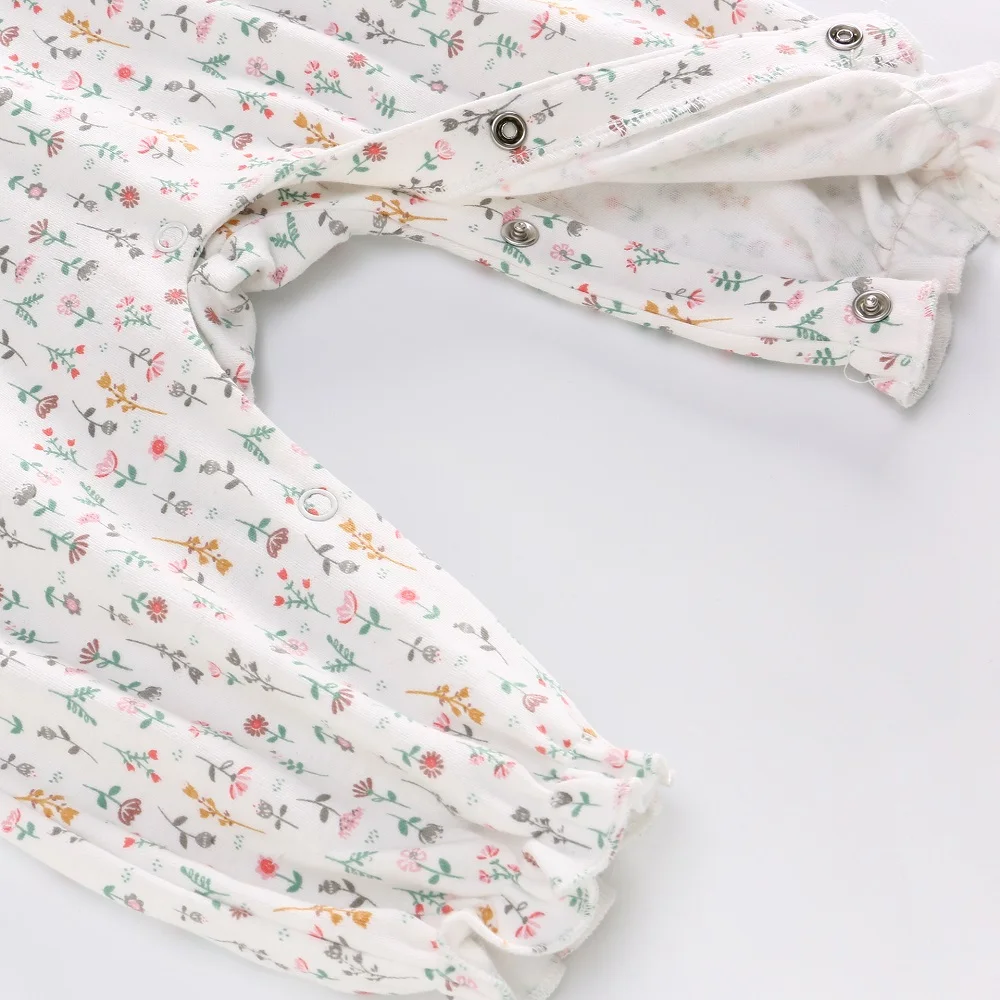 Детский комбинезон с цветочным принтом для девочек 6-24 месяцев хлопок цвет в