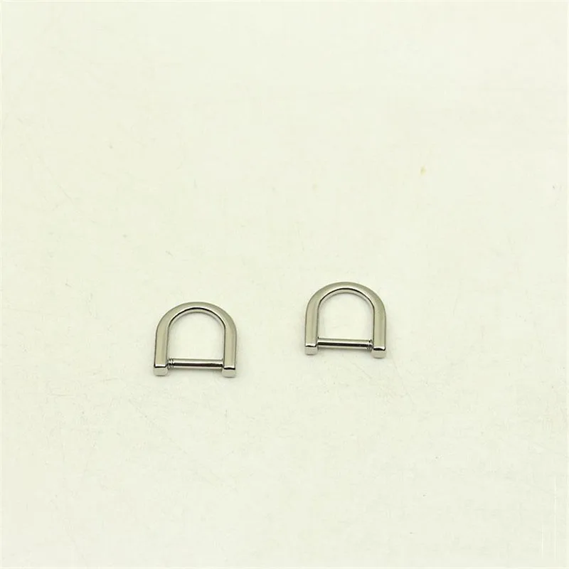 20Pcs 10mm Inner Dia Metal D Ring Removable Screw Hook Buckles for Bag Strap Clasps Keychain DIY Handbag Hardware Accessories