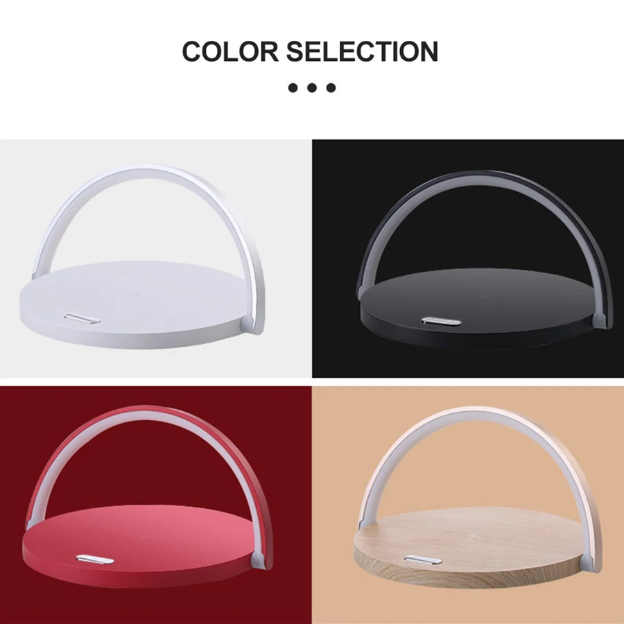 Creative Table Lamp 10W Wireless Charger Mobile Phone Charging Stand Touch Dimming Eye Protection Night Light Holder | Лампы и