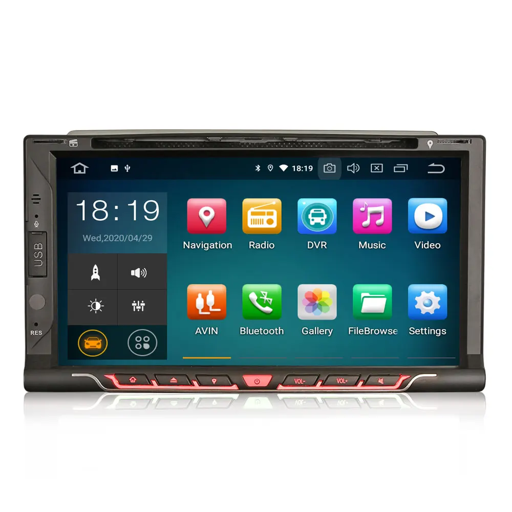 6 95 &quotчетырехъядерный процессор Android 10 0 OS 2 Din автомобильный DVD мультимедиа два