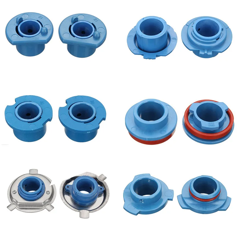 New 2Pcs High Quality Universal Durable Long Lifespan LED Headlight Bulb Base Adapter Socket Retainer H1/H3/H4/H7/H11/HB3#279840 |