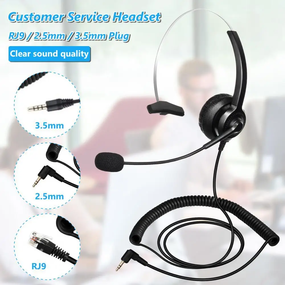 

H300 Telephone Headset Noise Cancelling High Fidelity Comfortable 3.5mm 2.5mm RJ9 MIC Customer Service Headset for Business