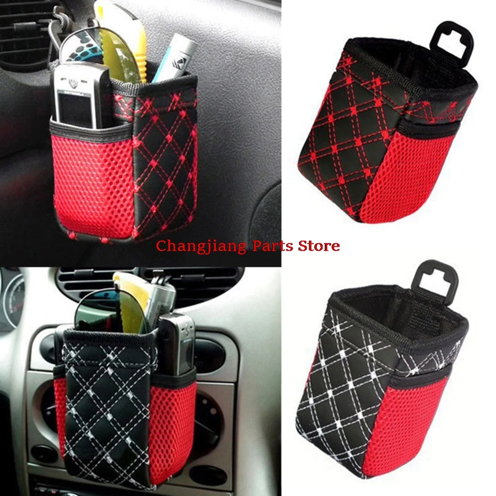 Hot Sale Synthetic leather Auto Car Air Outlet Mobile Phone Pocket Storage Box Bag Drink Hanging Holder | Автомобили и мотоциклы