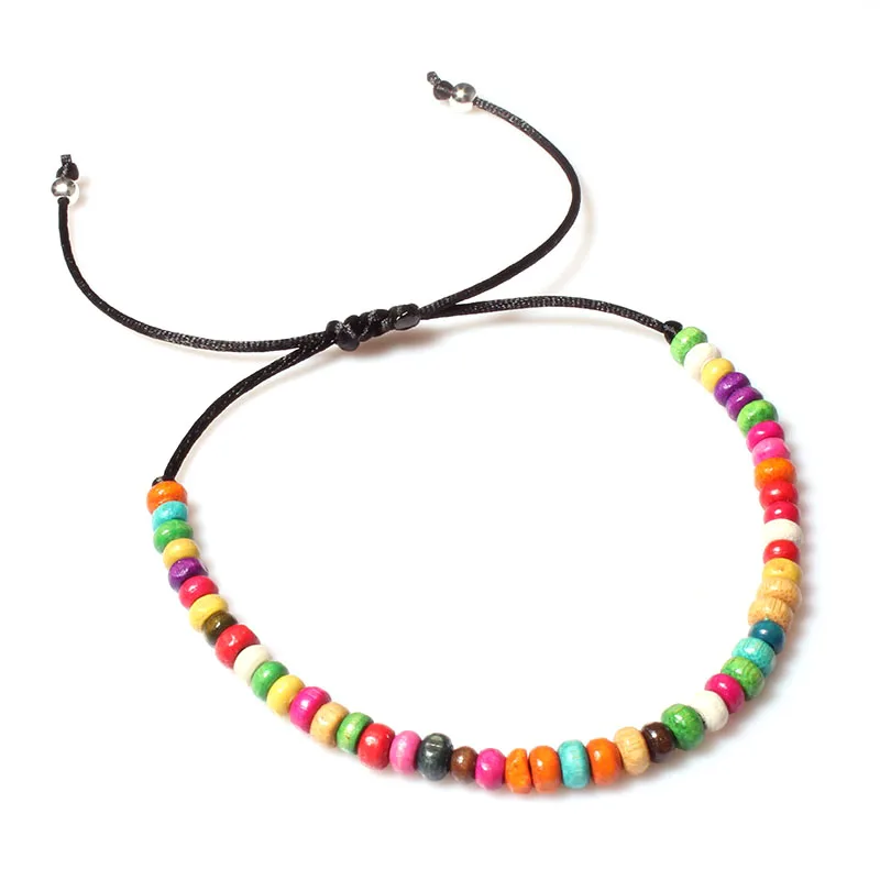 Модный плетеный браслет ювелирные изделия ручной работы многоцветный бусины из