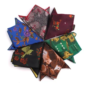 Модный Цветочный Карманный Квадратный Платок для мужчин и женщин нагрудное полотенце с мультяшным рисунком мужской носовой платок Hanky Gentlemen мужское полотенце с жаккардовым карманом