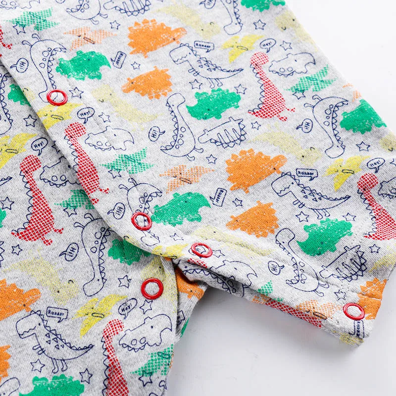 Car children's wear baby short dinosaur bodysuit summer thin hatsuit climbing clothes |