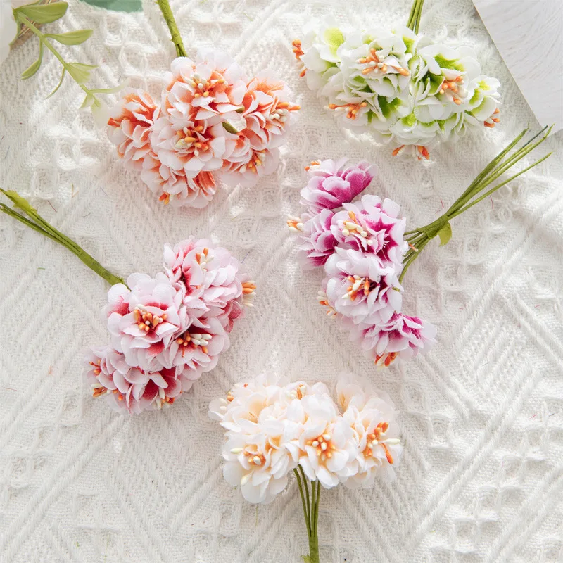 

12pcs Artificial Flowers Silk Carnation Bouquet Christmas Decorations for Home Wedding Decorative Diy Wreaths Garden Autumn