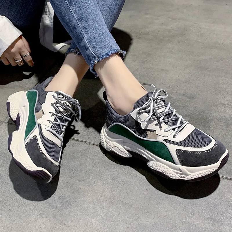 Женская Вулканизированная обувь кроссовки на платформе высокие женская женские