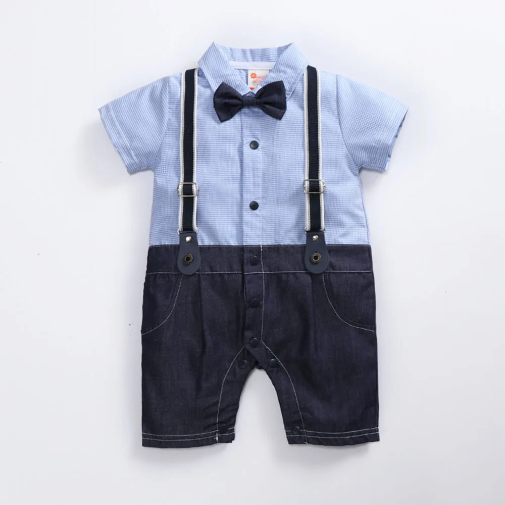 

Baby Romper Summer Baby Boys Clothes Jumpsuit Gentleman Tie Overalls Newborn Clothes Kids Costume For Baby Clothes 0 3 24 Month