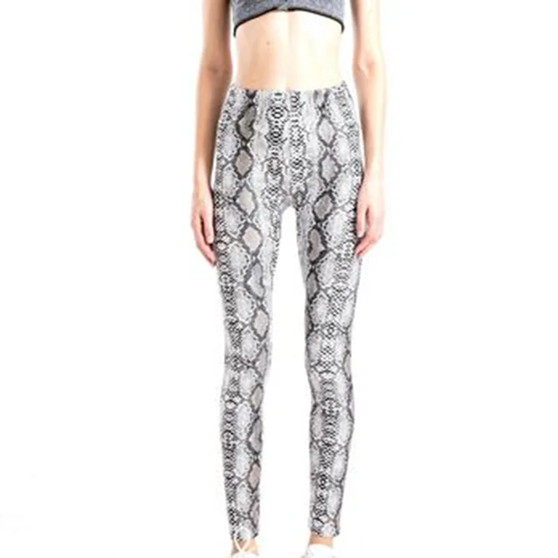 Animal print printed leggings with nine cropped pants lift hips  slim body  absorb sweat and prevent filth