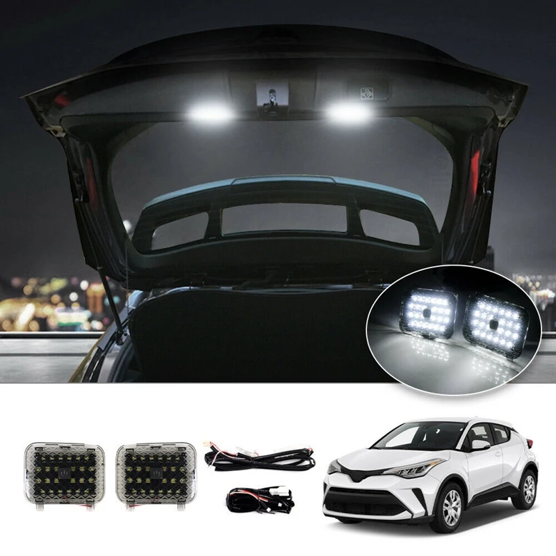 

Новинка-2 предмета багажник автомобиля светильник лампа крыши Лампы для чтения светильник s сигнальная лампа 12V подходит для Toyota CHR C-HR 2016-2019