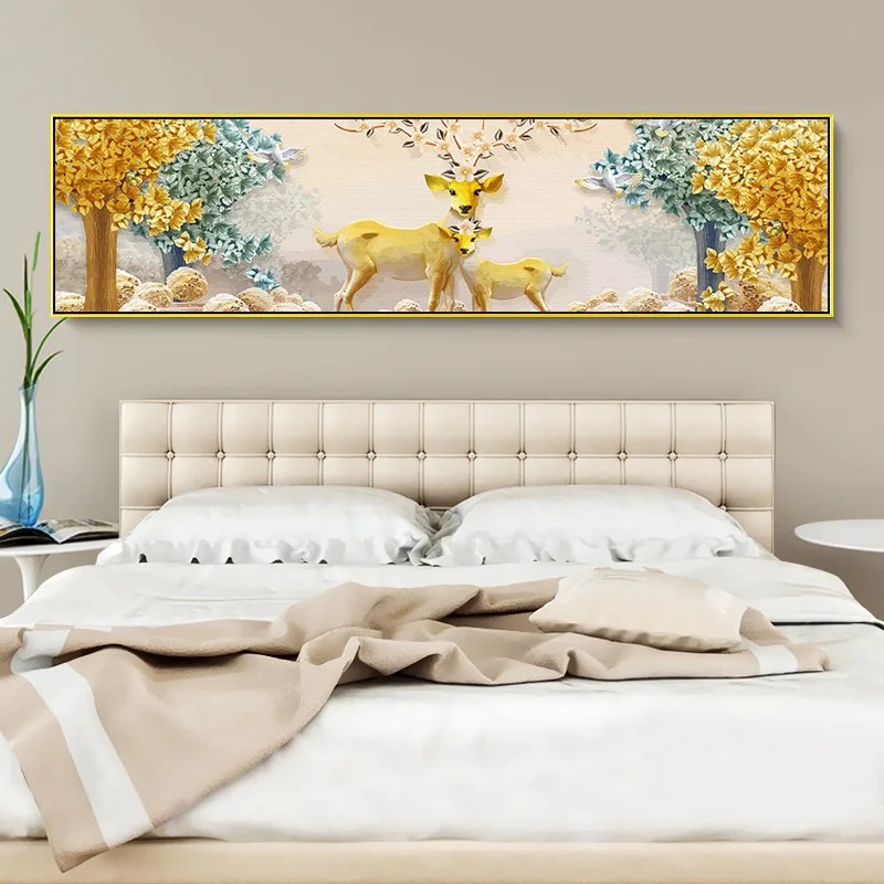 

New Arrival Large Size DIY Painting By Numbers Lover Deer Lucky Deer Oil Painting Paint By Numbers Wall Art Picture Home Decor