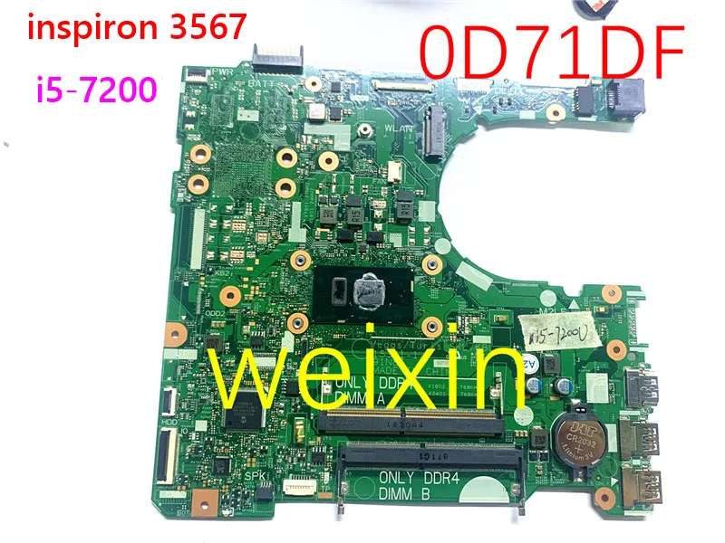 

Материнская плата для Dell inspiron 3567 0D71DF CN-0D71DF системная плата 15341-1 i5-7200 SR342