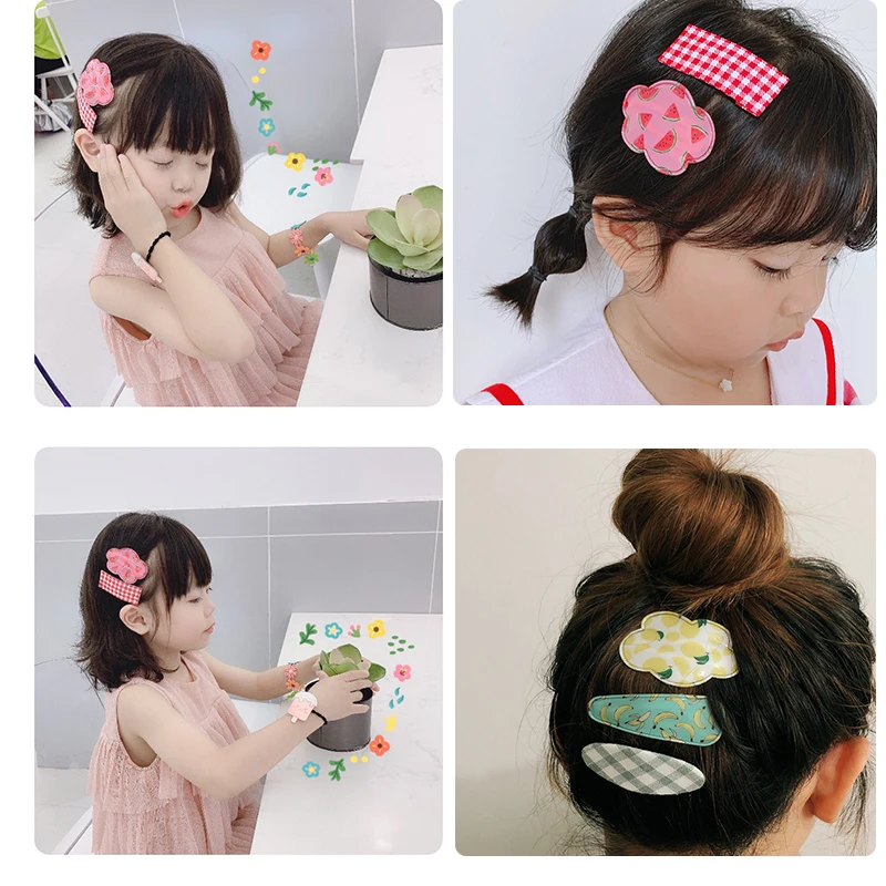 М мизм милые металлические украшения для волос девочек набор сладких фруктов