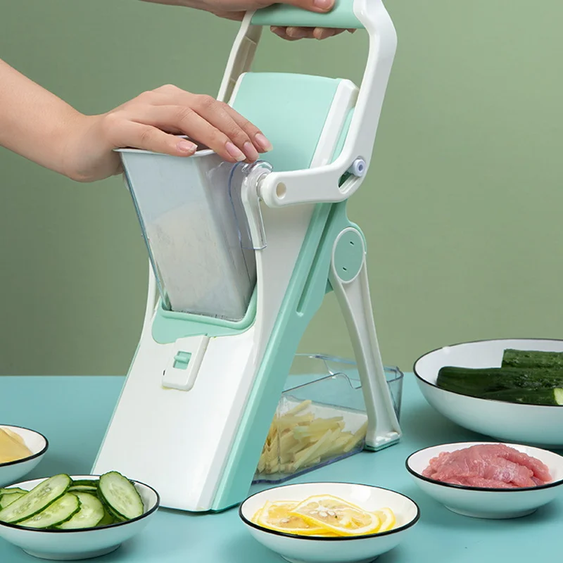 

5 in 1 Multifunctional Vegetable Cutter Manual Food Chopper Meat Vegetables Fruit Slicer Grater Shredders kitchen gadget sets