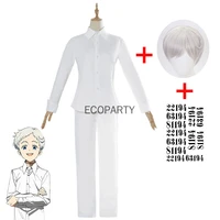 26 2021 new the promised neverland cosplay costume student uniform emma norman ray cosplay wig washable tattoo stickers