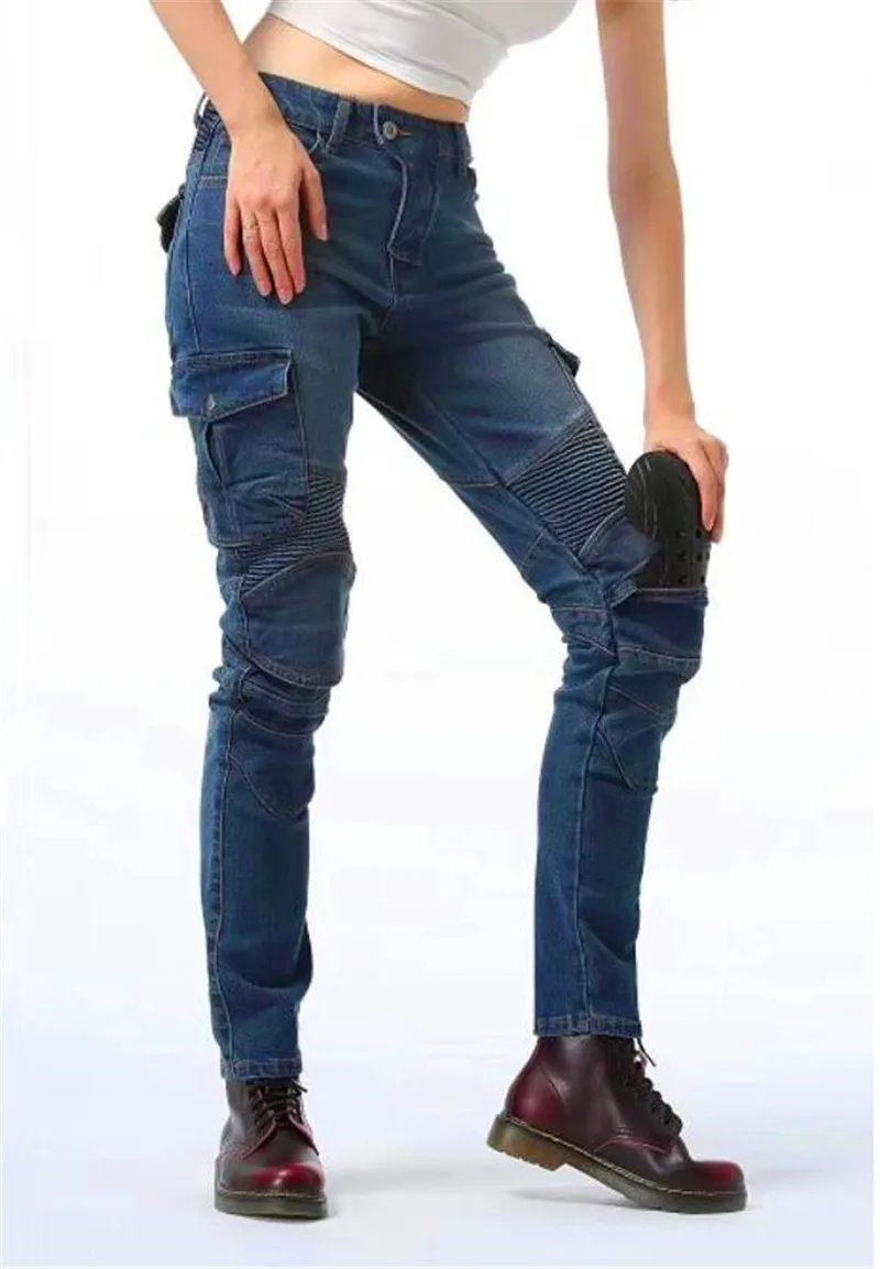 Модные женские противоударные брюки джинсы для езды на мотоцикле мотоциклетные