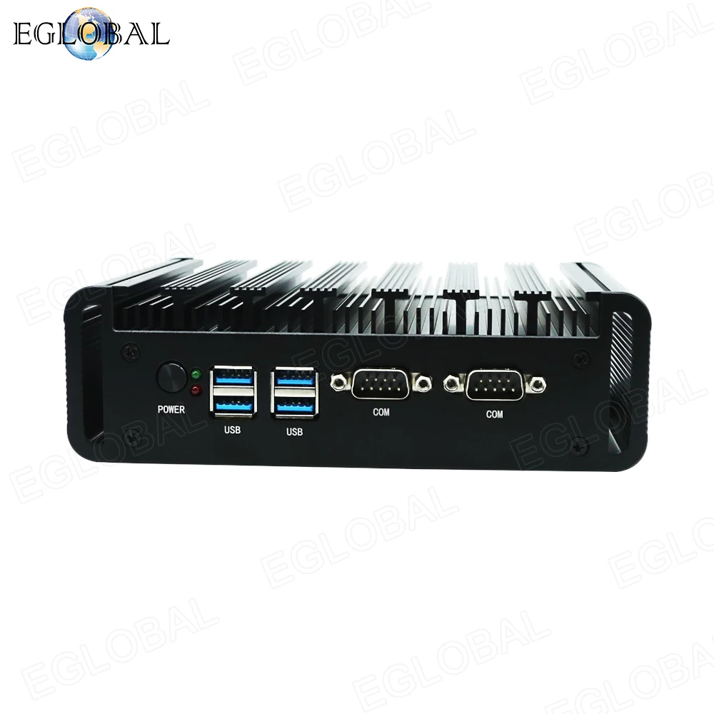 Мини-ПК Eglobal Intel Core i5 8250U i3 8145U безвентиляторный промышленный компьютер 2 * RJ45 RS232 HDMI 1