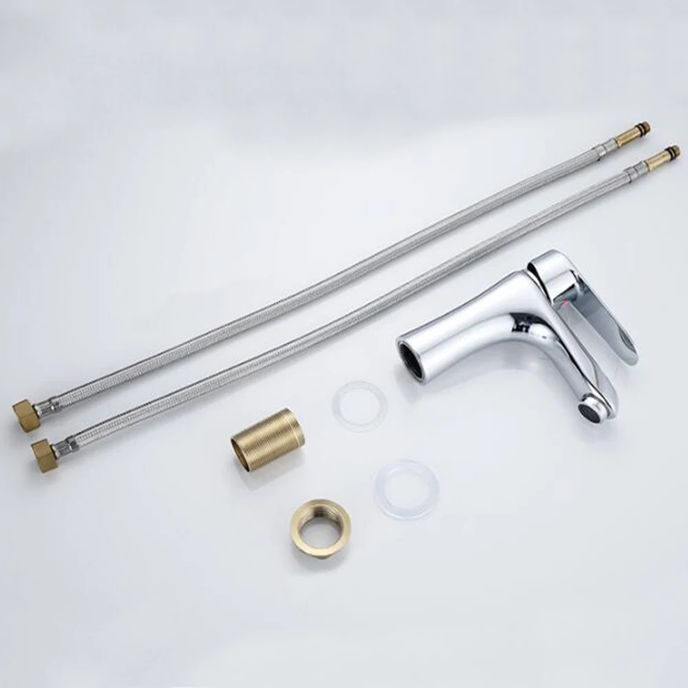 

Water Saving Copper Basin Faucet Hot and Cold Kitchen Tap Single Hole Water Tap Deck Mounted Bathroom Accessories