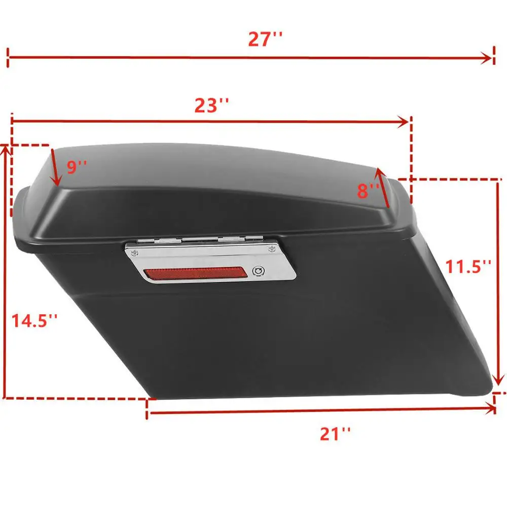 Мотоцикл Матовый Черный седельная сумка-переноска с твёрдым дном сумка для Harley