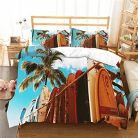 3d bedding set duvet cover set surfboard printed home textiles with pillowcase bedroom clothes bed linens