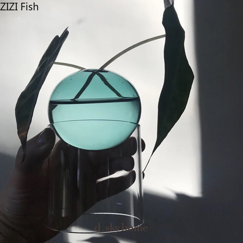 Современная настольная гидропонная Маленькая ваза креативный цветной