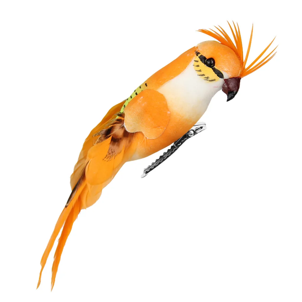 12 шт./компл. попугаи искусственная модель птицы открытый дом сад лужайка дерево