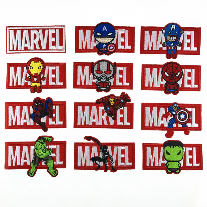 Наклейки с героями Marvel Человек паук железный человек Халк Мультяшные наклейки