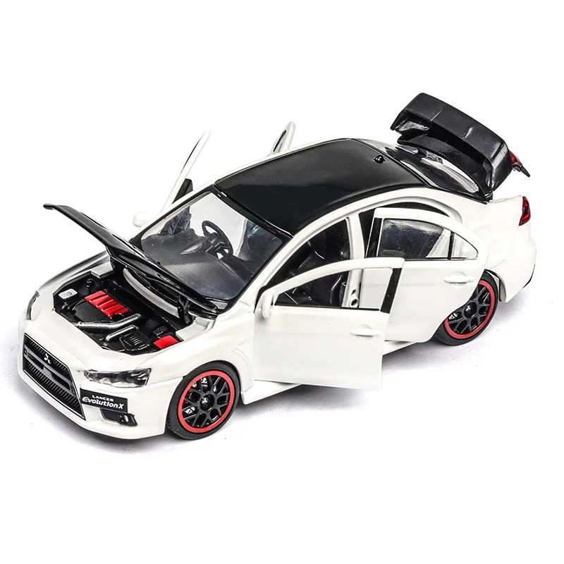 Модель 1/32 EVO модели автомобилей из сплава 6 дверей можно открыть Lancer Evolution LE