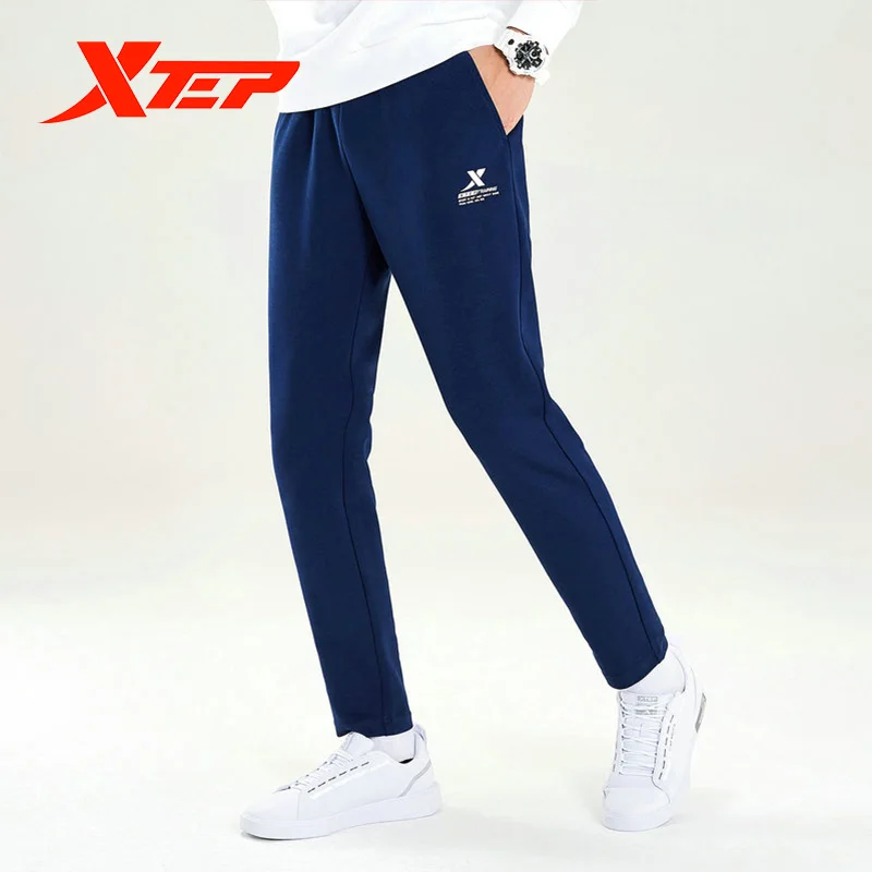 Xtep мужские спортивные брюки зимние плюс вельветовые удобные дышащие свободные