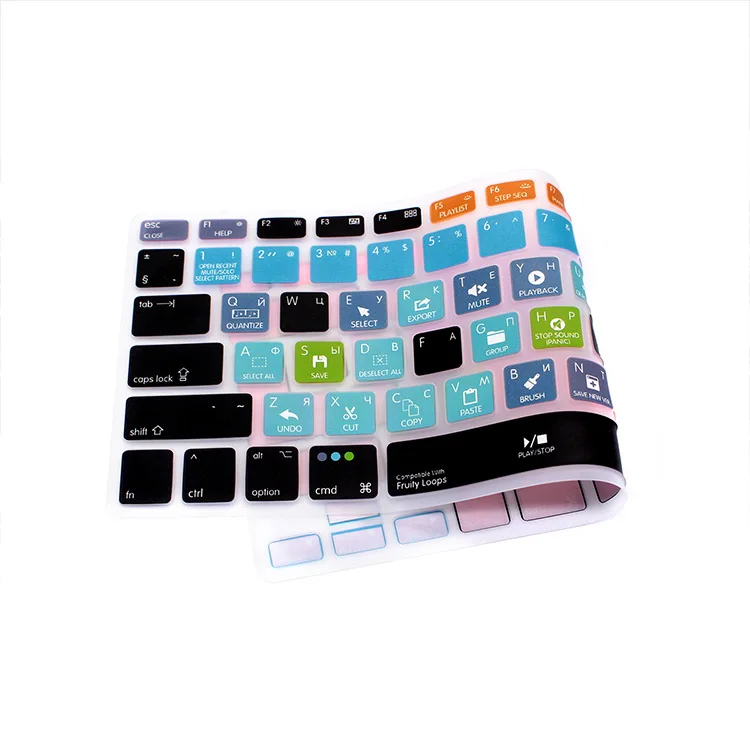 Чехол для клавиатуры HRH FL Studio с русскими клавишами силиконовый чехол MacBook Air Pro Retina