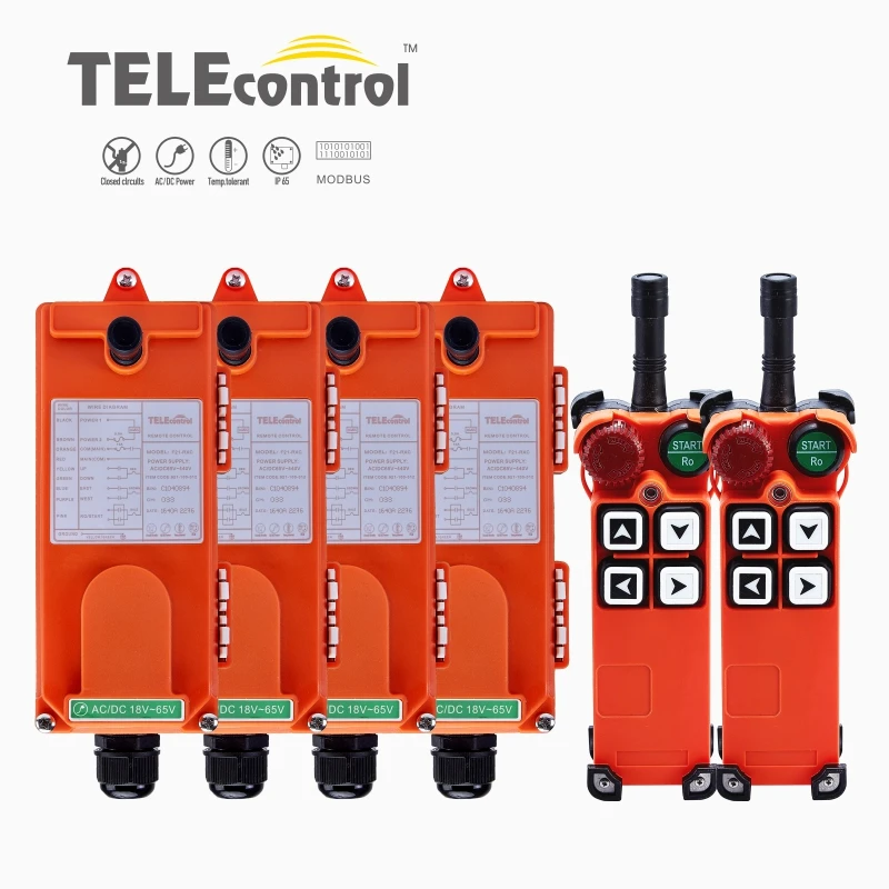 

F21-4S Channel Crane Remote Control 1 Speed 2 Transmitter 4 Receiver Hoist Truck Crane Remote Control 4 Channel Buttons CE IP65