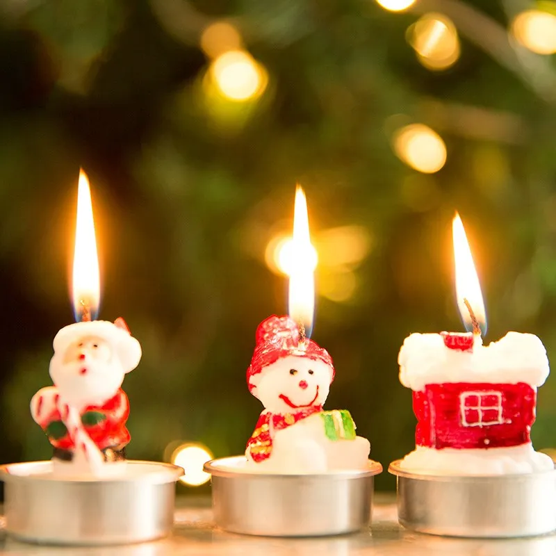 (4 шт.) потрясающая цилиндрическая Рождественская свеча для свадебной вечеринки