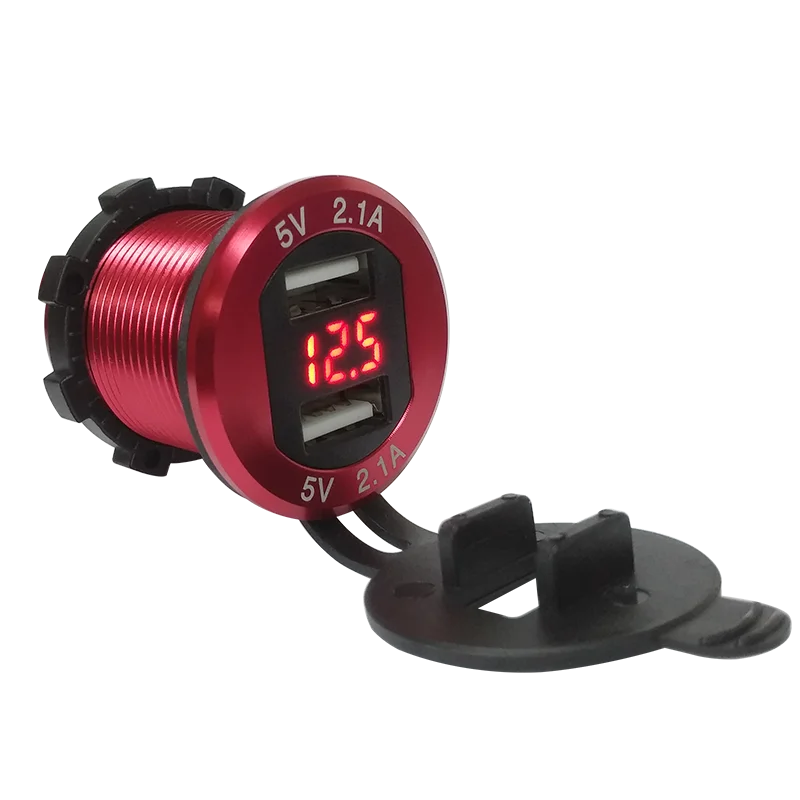 Водонепроницаемое автомобильное зарядное устройство в металлическом корпусе с