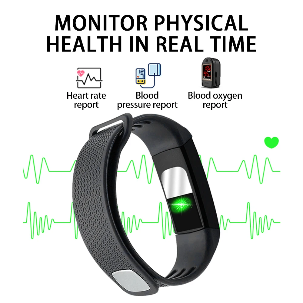Фитнес трекер с пульсометром фитнес часы Смарт монитором сна для детей мужчин и