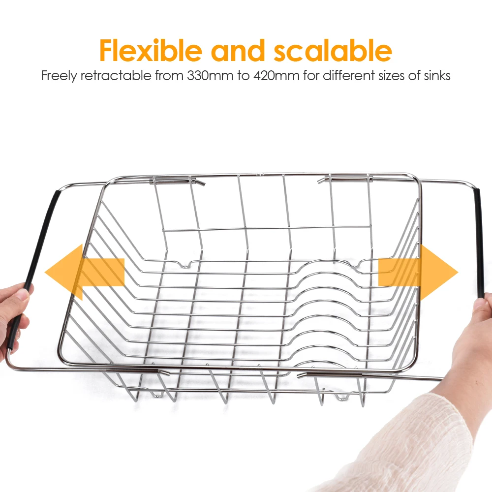 Многофункциональная сушилка для раковины из нержавеющей стали выдвижная