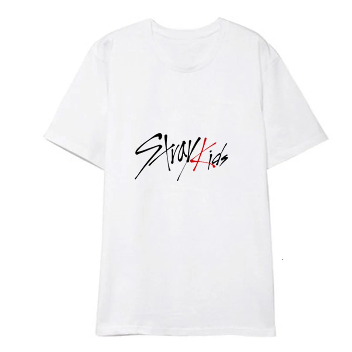 Полосатая Детская Футболка KPOP StrayKids Корейская уличная одежда в стиле хип хоп MINHO
